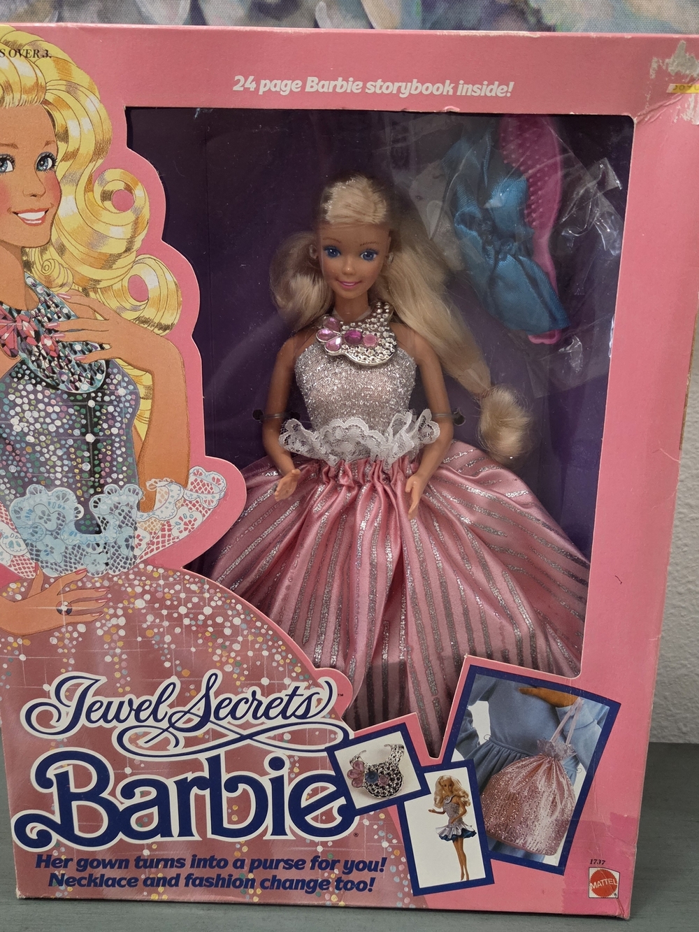 Mattel - Jewel Secrets Barbie Vintage Pink Silver New